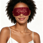 100% 6A Mulberry Silk Embroidery Eye Mask For Sleeping