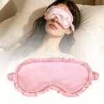 Eye Protection Ruffle Flounce Eye Sleep Cover with Adjustable Straps